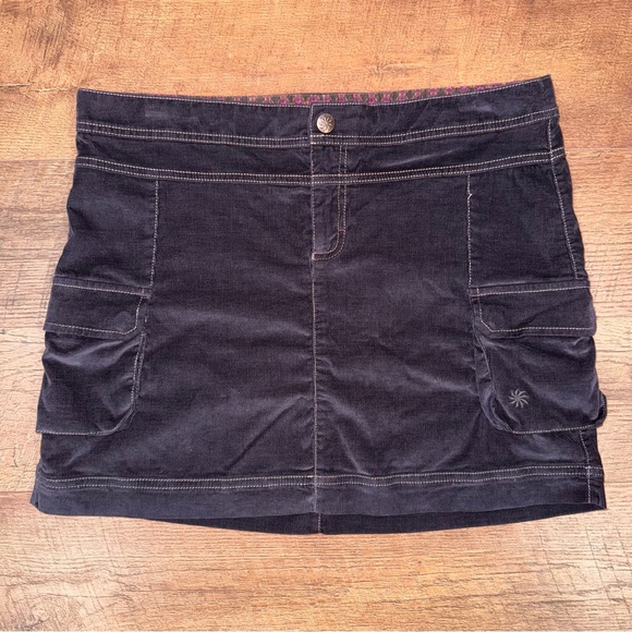 Athleta Corduroy Cargo Skirt in Dark Gray - Picture 1 of 12
